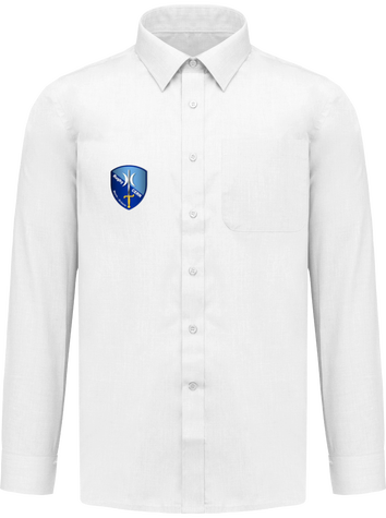 Chemise Homme Manches longues - Blanche - CERN Meyrin Saint-Genis