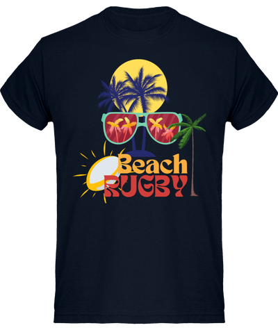 T-Shirt Men - Black - Beach Rugby