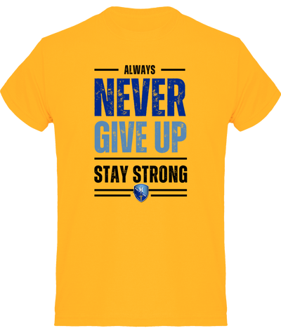 T-Shirt Men - Jaune - Never Give Up CERN Rugby