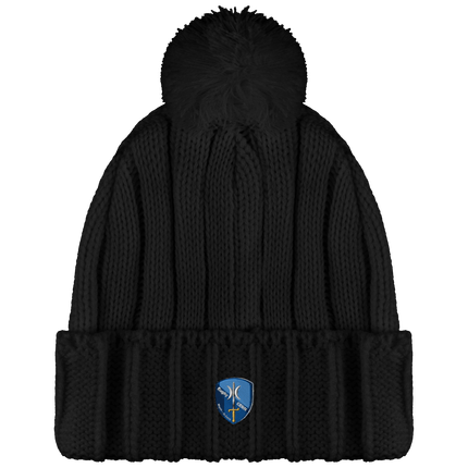 Bonnet à pompon - Noir - CERN Rugby Meyrin Saint-Genis