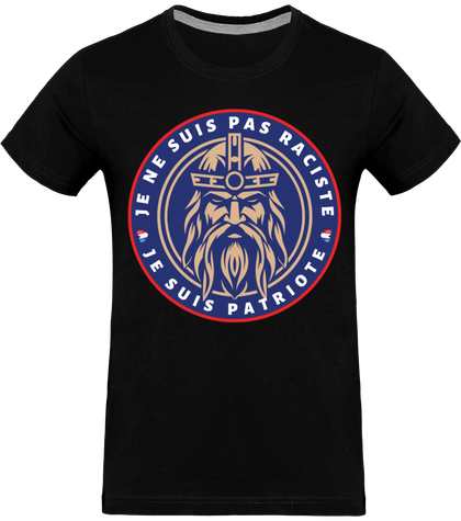 TEESHIRT HOMME JE NE SUIS PAS RACISTE JE SUIS PATRIOTE 