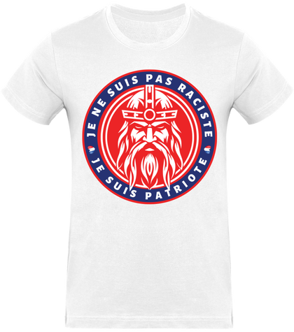 TEESHIRT HOMME JE NE SUIS PAS RACISTE JE SUIS PATRIOTE 