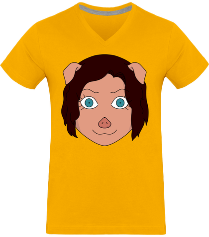T-shirt homme col V (truie)