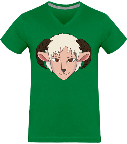 T-shirt homme col V (bélier)