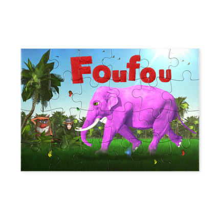 Foufou Puzzle Elephant 24 Pieces