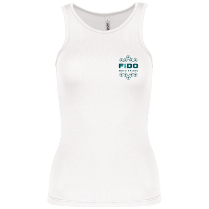Débardeur Femme blanc - Petit logo floqué devant