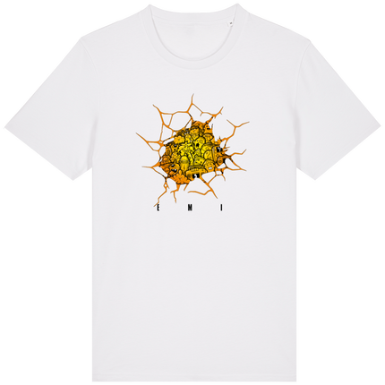 Tee-shirt Doodle Crack Orange