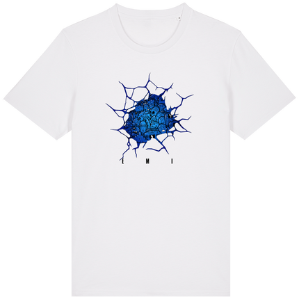 Tee-shirt Doodle Crack Blue