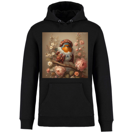 Rouge-gorge floral – sweat unisexe bio