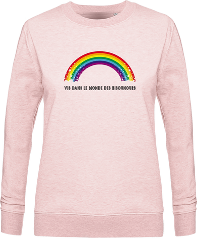 Sweat Col rond Femme Stella Hides Sweat-shirt ample à col ras du cou et manches Set In. 