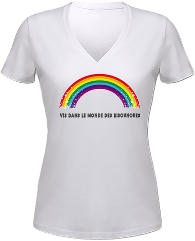 T-shirt Col V Femme Tee-shirt manches courtes encolure V pour femme. 