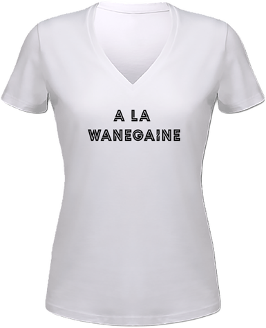 T-shirt Col V Femme Tee-shirt manches courtes encolure V pour femme.