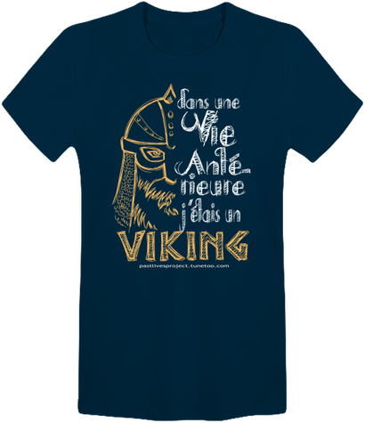 t-shirt homme pastlivesproject viking bleu (fr)