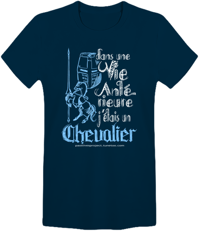 t-shirt homme pastlivesproject chevalier couleur sombre (fr)