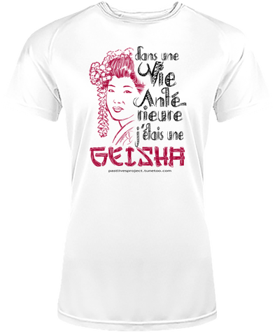 t-shirt femme pastlivesproject geisha couleur claire (fr)