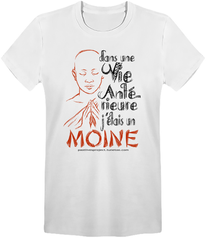 t-shirt homme pastlivesproject moine couleur claire (fr)