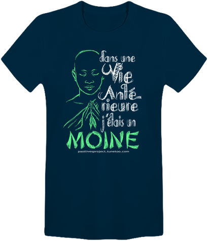 t-shirt homme pastlivesproject moine couleur sombre (fr)
