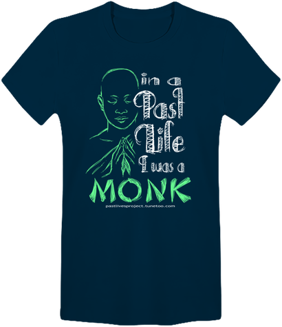 men t-shirt pastlivesproject monk dark color (en)