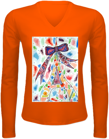 Paris Confettis, T-shirt manches longues femme