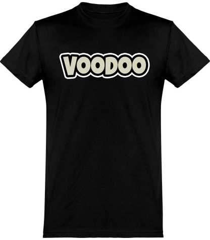 T-shirt de base Unisexe avec logo lettre Voodoo Token | noir