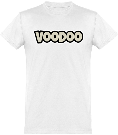 T-shirt de base Unisexe avec logo lettre Voodoo Token | blanc