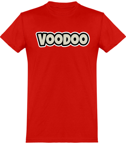 T-shirt de base Unisexe avec logo lettre Voodoo Token | rouge feu