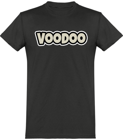 T-shirt de base Unisexe avec logo lettre Voodoo Token | gris foncé