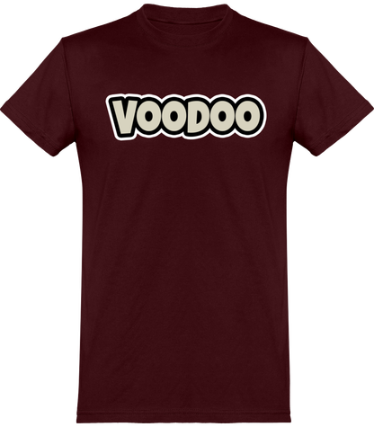 T-shirt de base Unisexe avec logo lettre Voodoo Token | bordeaux