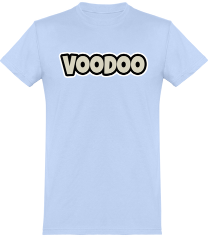 T-shirt de base Unisexe avec logo lettre Voodoo Token | bleu ciel
