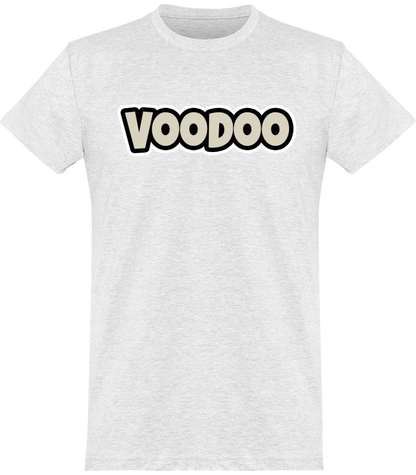 T-shirt de base Unisexe avec logo lettre Voodoo Token | gris cendre