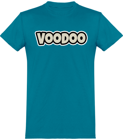 T-shirt de base Unisexe avec logo lettre Voodoo Token | bleu atoll