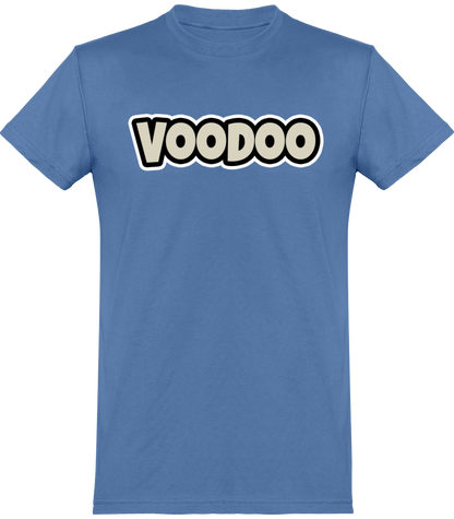 T-shirt de base Unisexe avec logo lettre Voodoo Token | bleu azur
