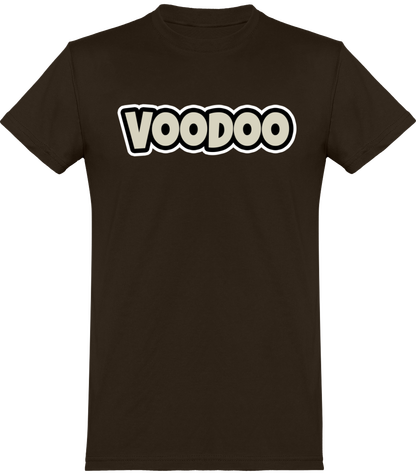 T-shirt de base Unisexe avec logo lettre Voodoo Token | brun ours