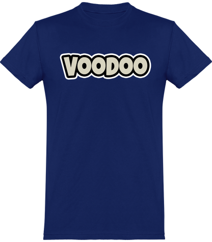 T-shirt de base Unisexe avec logo lettre Voodoo Token | bleu cobalt