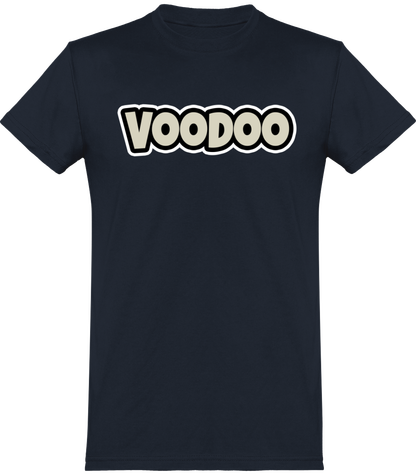 T-shirt de base Unisexe avec logo lettre Voodoo Token | bleu marine clair