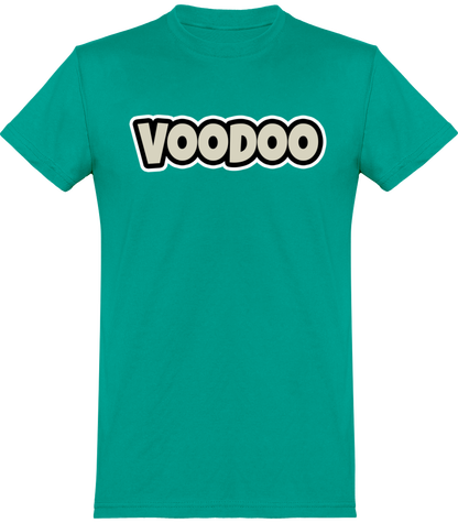 T-shirt de base Unisexe avec logo lettre Voodoo Token | turquoise véritable