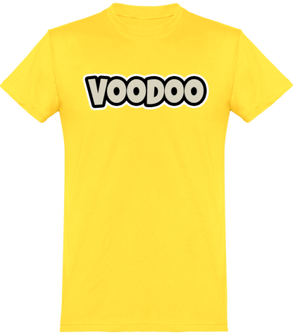 T-shirt de base Unisexe avec logo lettre Voodoo Token | jaune solaire
