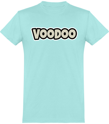 T-shirt de base Unisexe avec logo lettre Voodoo Token | turquoise