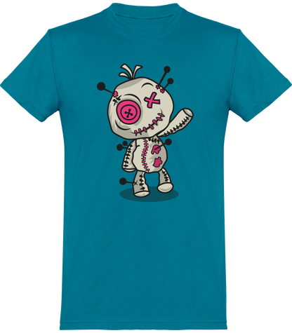 T-shirt de base Voodoo Token Mascotte graphic Unisexe | bleu atoll