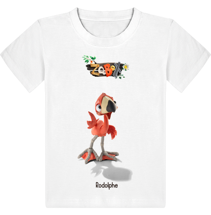 T-shirt enfant Rodolphe le Flamant Rose – Édition Officielle Zoobox