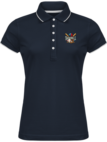 All-Star Diamond Spirit : L'essentiel du baseball classique / Polo Femme Col Liseré REDASK