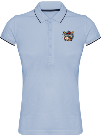 All-Star Spirit : L'essentiel du baseball classique / Polo Femme Maille Piquée 2 Bandes REDASK