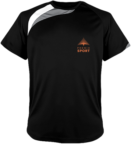 T-shirt Technique Noir Sapeurs-Pompiers (dos) - Phénix Sport