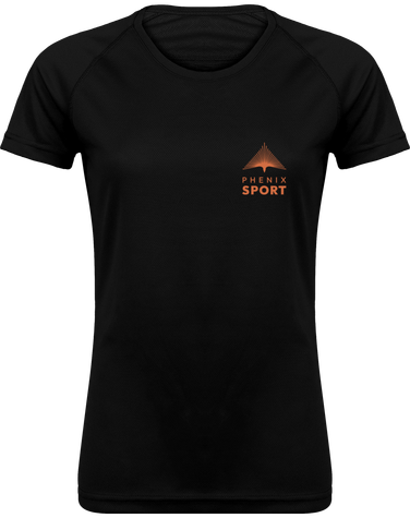 T-shirt femme Technique Noir Sapeurs-Pompiers (dos) - Phénix Sport