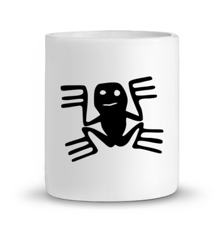 Mug - Blanc - 3 Faces - Grenouille