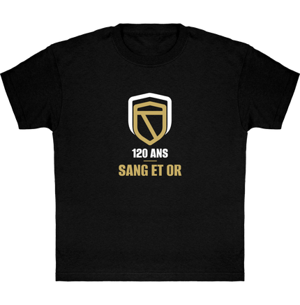 T-shirt Enfant Édition Spéciale Sang et Or - Logo Écusson Stylisé