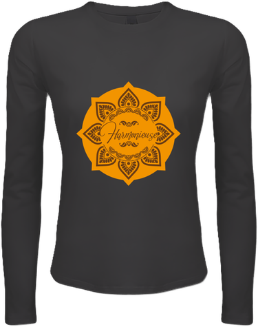T-SHIRT FEMME MANCHE LONGUE SERIE MANDALA « HARMONIEUSE »