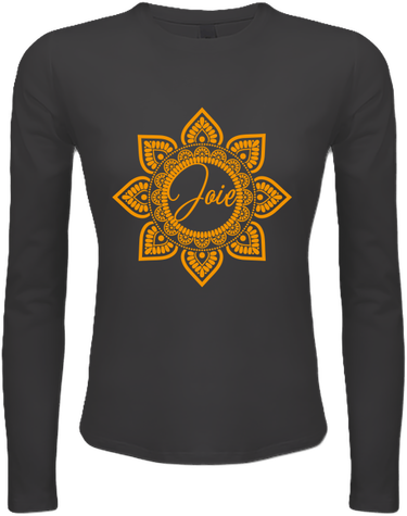 T-SHIRT FEMME MANCHE LONGUE SERIE MANDALA « JOIE »