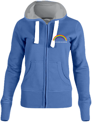 Sweat Shirt Zippé Vintage Femme .