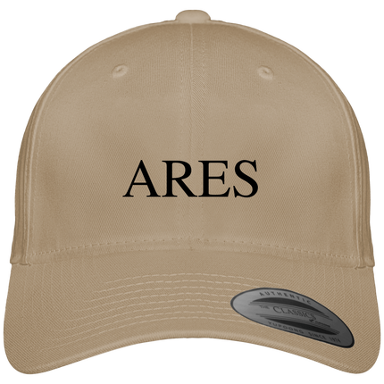 Casquette Beige FlexFit brodée.